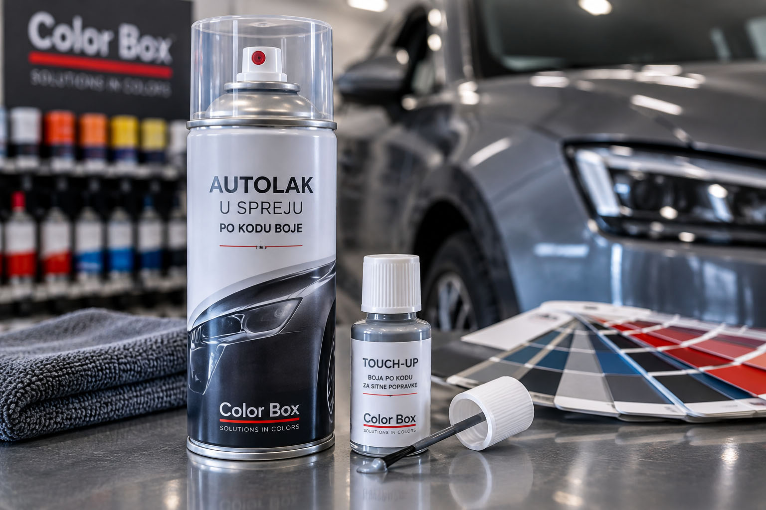 Autolak u spreju i touch-up bočice po kodu boje